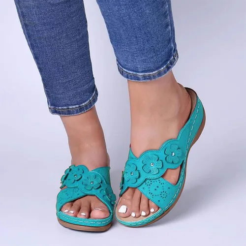 Miniatura 5 de Sandalias ortopédicas con soporte de arco para mujer, sandalias de cuña para mujer, sandalias para caminar, cómodas sandalias de plataforma