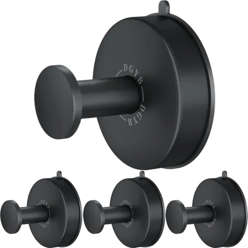 Miniatura 15 de DGYB Ganchos de ventosa para ducha, juego de 4 ganchos extraíbles de acero inoxidable para toallas de baño, ventana de vidrio, puerta, pared y Juego