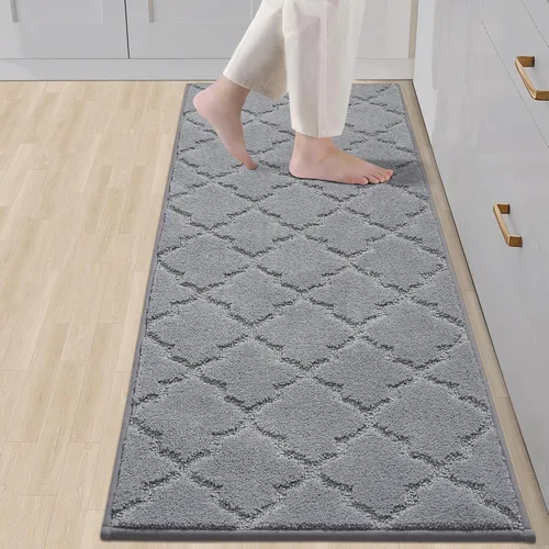 Miniatura 59 de COSY HOMEER Alfombras suaves de cocina [2 piezas] para el frente del fregadero súper absorbentes, tapetes y tapetes de cocina de 20 x 30 pulgadas/20
