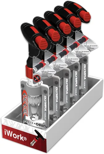 Miniatura 6 de Olympia Tools Turbo Driver 76-408 - Llave universal con mango en T y destornillador, 14 en 1