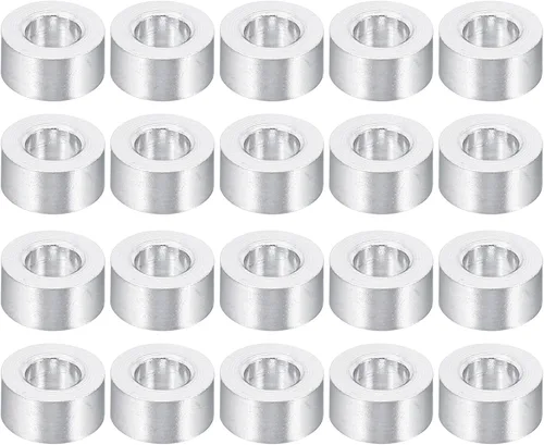 PATIKIL Espaciador de aluminio M4, paquete de 20 unidades de 0.165 in de diámetro interior x 0.315 in de diámetro exterior x 0.157 in de largo,