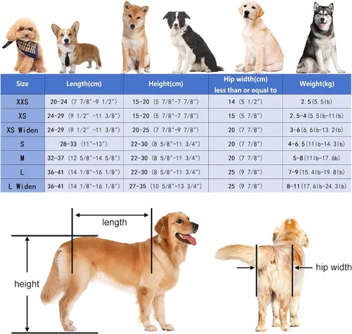 Miniatura 8 de All Terrain Dog Wheelchair for Back Legs, 2 Wheels Pet Mobility Aid for Doggie Activity Hip Support, Adjustable Dog Leg Brace, Light Weighta(Size XS