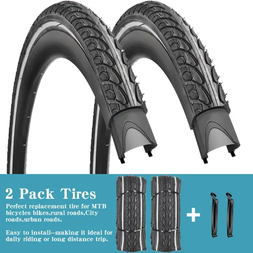 Miniatura 5 de Neumático de bicicleta 700X35C con neumáticos de bicicleta plegables de pared reflectante 2 Pack 700x35C