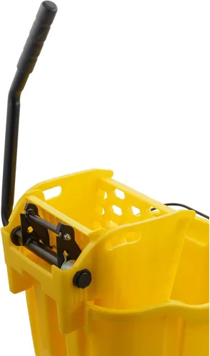 Miniatura 4 de Carlisle FoodService Products Omnifit - Cubo para trapeador con escurridor de prensa lateral e inserto de agua sucia para limpieza de pisos, Amarillo