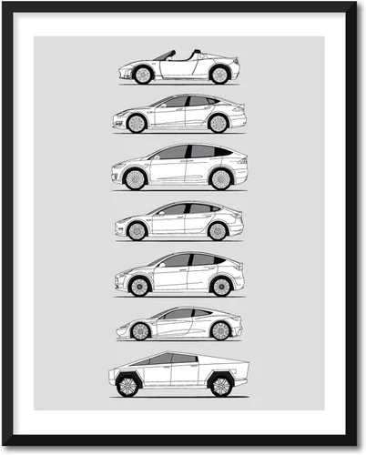 Miniatura 56 de Idea Network Póster hecho a mano compatible con Chevy impreso, arte de pared, decoración hecha a mano de lo mejor de las generaciones de Chevy