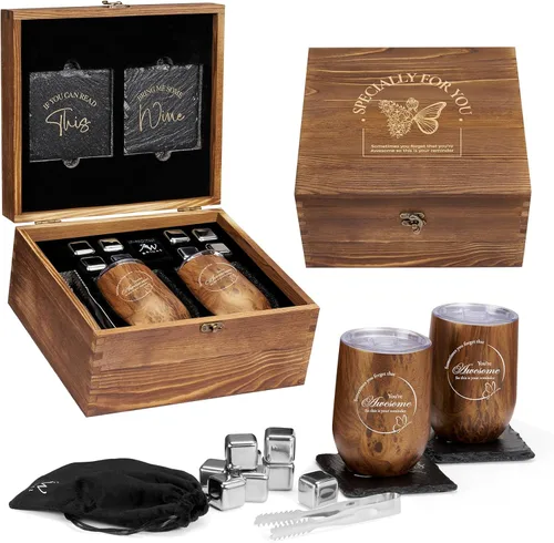 Miniatura 19 de AW BRIDAL Copas de vino Mr and Mrs Regalos de boda para parejas 2026, regalo de compromiso para parejas recién comprometidas, regalos de despedida