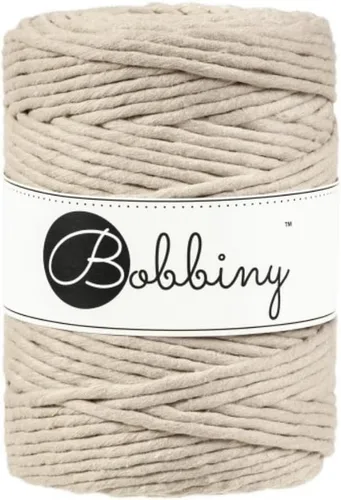 Miniatura 6 de Bobbiny Cordón de macramé XXL de 0.197 in de una sola capa (aguamarina), 108 yardas/330 pies (100% algodón reciclado)