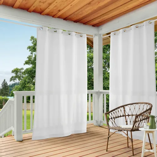 Miniatura 21 de TOWN & COUNTRY BASICS Cabana Cortinas Sólidas de Peso Pesado para Interiores y Exteriores, Opacidad de Filtrado de Luz con Ojales en la Parte Verde