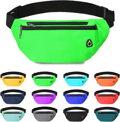 Miniatura 41 de Riñonera cruzada para mujeres y hombres, riñonera deportiva resistente al agua, bolsa de cinturón para viajes, senderismo, correr