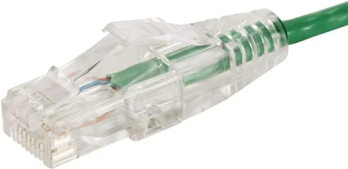 Miniatura 3 de Monoprice Cable de conexión Ethernet Cat6, sin enganches, trenzado, 550 MHz, UTP, clasificación CMR, 28 AWG, 2 pies, color verde, serie SlimRun
