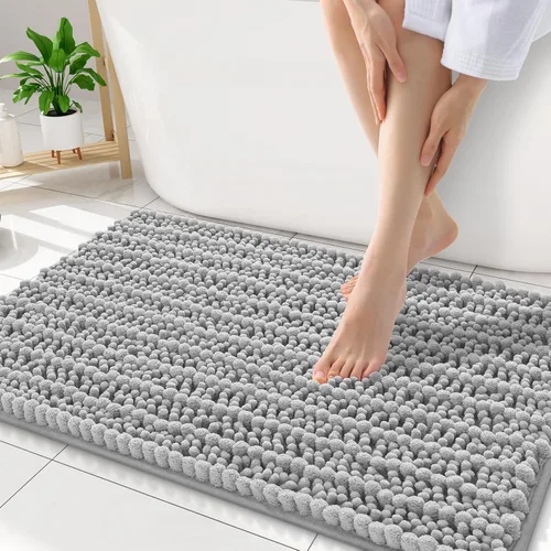 Miniatura 306 de Smiry Alfombras de Baño 24x16 pulgadas, Alfombras de Baño de Chenilla Extra Suaves y Absorbentes, Respaldo de Goma Antideslizante, Lavable a Máquina