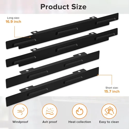 Miniatura 2 de Protectores de viento para parrilla Blackstone de 36 pulgadas, pantalla magnética de acero inoxidable para parrilla Blackstone, accesorios