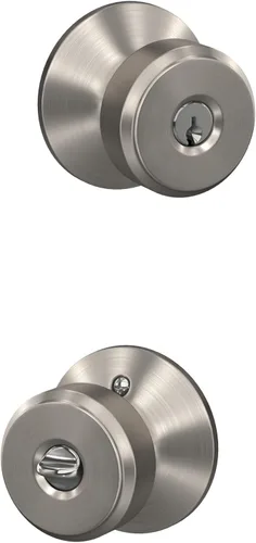Miniatura 17 de SCHLAGE F51A BWE 622 - Pomo de puerta Bowery, cerradura de entrada con llave, color negro mate Mate negro