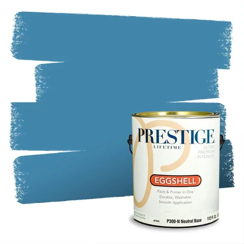 Miniatura 1200 de Pintura Exterior + imprimación PRESTIGE, todo-en-uno, 1 galón, acabado mate, color comparable al Valspar* Royal Gray* VS151-Gris real