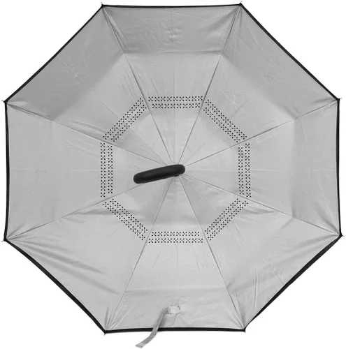Miniatura 6 de Paraguas invertido a prueba de viento para hombres y mujeres, apertura y cierre automáticos, gris), AD-001