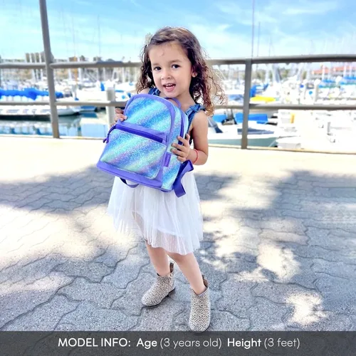 Miniatura 4 de mibasies Mini mochila para niñas y niños, monedero arcoíris