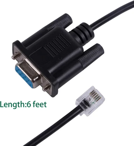 Miniatura 4 de DB9 Serial RS232 a RJ12 6P6C Cable adaptador para APC PDU 940-0144A