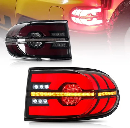 T T-ABC Mods - Luces traseras para Toyota FJ cruiser 2006-2020, luces traseras LED, lámpara modificada (ahumado)