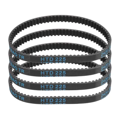 Miniatura 114 de uxcell 4pcs HTD-3M correa dentada de goma 60 dientes, 7.087 in de longitud de paso x 0.236 in de ancho x 0.094 in de altura, correa de distribución