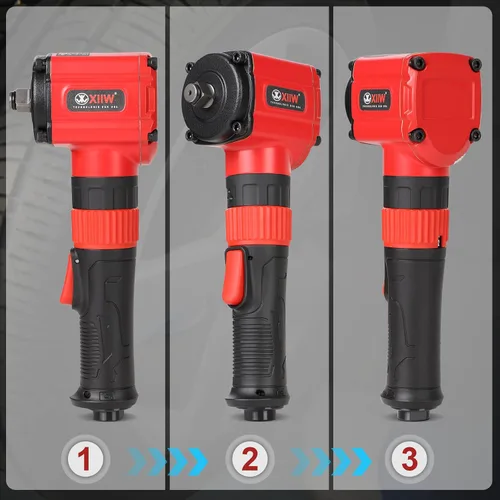 Miniatura 7 de XIIW Llave de impacto angular de 1/2 pulgada, par máximo de 910 pies-libras, diseño compacto y ligero de 3.63 lb, pistola de aire de impacto mini