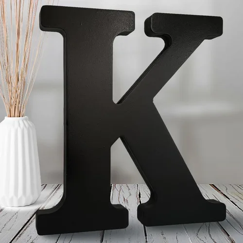 Miniatura 14 de AOCEAN Letras de madera negra de 8 pulgadas Letras de madera sin terminar para decoración de Halloween Letras decorativas de pie Tablero