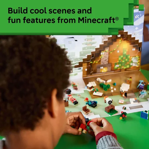 Miniatura 3 de LEGO Calendario de Adviento Minecraft 2025 - Juguete de construcción para niños, set de cuenta regresiva para vacaciones para niños y niñas, edades