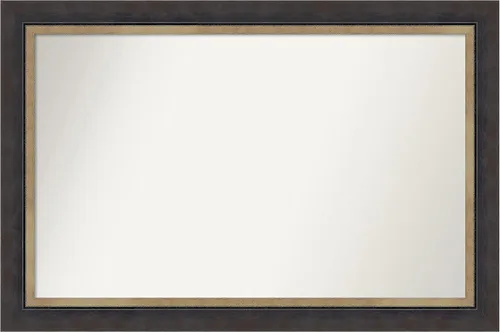 Miniatura 416 de Amanti Art Espejo personalizado, espejo de baño negro Astor, espejo de pared o espejo de tocador de baño sobre el fregadero (25 x 25 pulgadas)