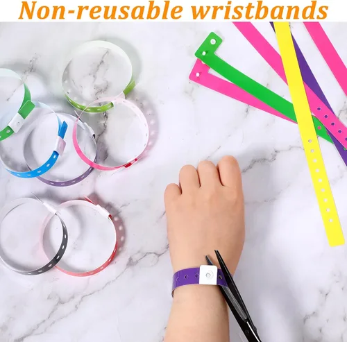 Miniatura 3 de 60 pulseras de vinilo en 10 colores, pulseras de plástico para eventos, pulseras de plástico neón, pulsera de colores para eventos, conciertos
