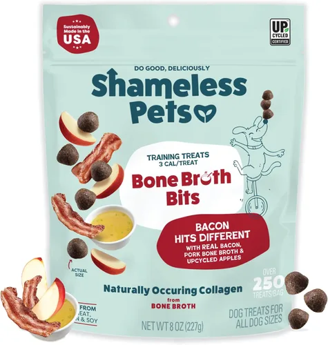 Miniatura 8 de Shameless Pets Golosinas de entrenamiento para perros con caldo de hueso, golosinas suaves y naturales para cachorros y perros con colágeno