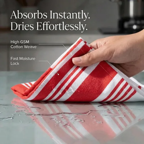 Miniatura 2 de Urban Villa Toallas de cocina 100% algodón para cocina (juego de 6) paños de cocina de 20 x 30 pulgadas, altamente absorbentes, juego de ropa de 008