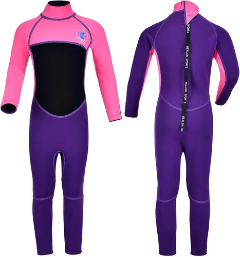 Miniatura 9 de Kids Full Wetsuit Toddler Boys Girls and Youth 2.5mm 3mm Neoprene Child Wet Suit Back Zipper Thermal Swimsuits for Diving Surfing Swimming Water