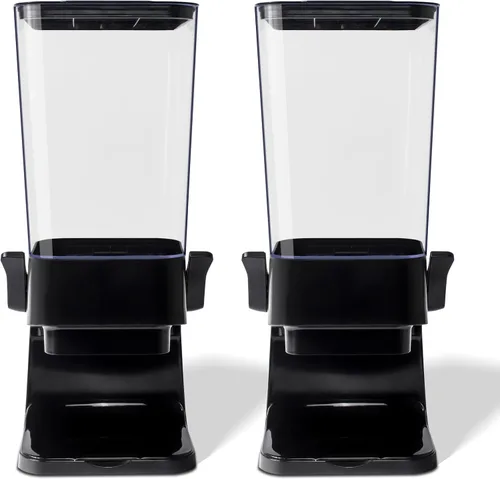 Miniatura 12 de Dispensador de cereales para encimera, 1 paquete, dispensador de alimentos secos, organizador de aperitivos, recipientes delgados de almacenamiento