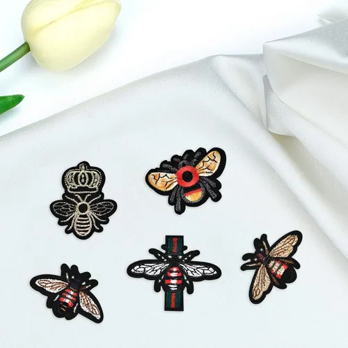 Miniatura 7 de 24 parches de insectos para planchar – Parches bordados para planchar para ropa, decoración de mariposas y abejas, parches para planchar