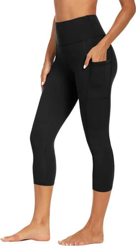 Gayhay - Leggings capri de tiro alto para mujer, suaves, ajustados, con control de abdomen, ideales para ejercicio, correr, ciclismo, yoga y