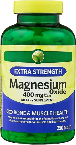 KP+ Óxido de magnesio 400 mg | 250 tabletas | Apoya la salud ósea, nerviosa y muscular | Suplemento de magnesio extra fuerte | Paquete de 1
