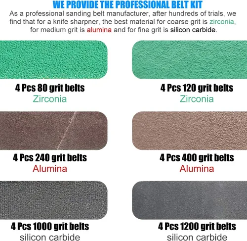 Miniatura 2 de Paquete de 24 correas de afilado de repuesto de 1/2" x 12" para afilador de cuchillos y herramientas (WSKTS y WSKTS-KT/Mk.1 y Mk.2) - Afilador