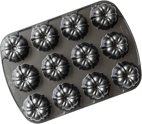 Nordic Ware Brownie Bundt - Sartén para 3.75 tazas, grafito