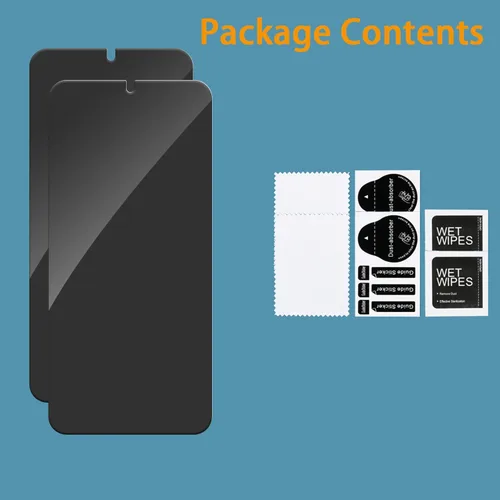 Miniatura 8 de Paquete de 2 protectores de pantalla de privacidad para Samsung Galaxy S22/S23 5G de 6.1 pulgadas, protector de vidrio templado, fácil de instalar