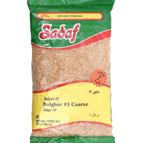 Sadaf Bulghur #3 Coarse - Trigo Bulgur grueso para cocinar y saborizar alimentos - Grano de trigo - Cocina de Oriente Medio - Kosher - Bolsa