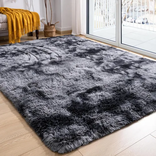 Miniatura 44 de Alfombra de área Softlife para sala de estar, alfombra lanuda mullida y esponjosa de 6 x 9 pies en color azul para dormitorio de niñas y niños, Azul