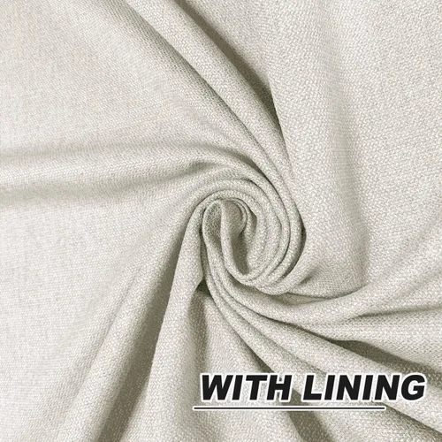 Miniatura 7 de Cortinas beige para sistema de pista, cortinas de lino sintético plisadas, 85% opacas, con aislamiento térmico personalizado, cortinas de protección