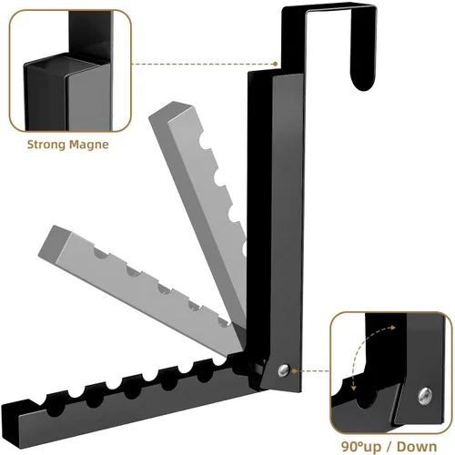 Miniatura 3 de ZMBESUP Perchero Plegable para Colgar Sobre la Puerta para Secar Ropa, Perchero Plegable para Colgar Abrigos para Cuarto de Lavandería