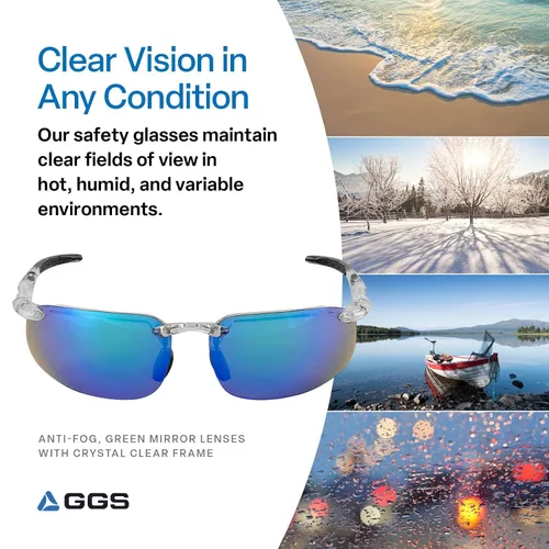 Miniatura 3 de Gafas de seguridad Bullhead Swordfish - antivaho, ligeras, resistentes al impacto y a los arañazos, gafas de sol con protección UV para caza/tiro