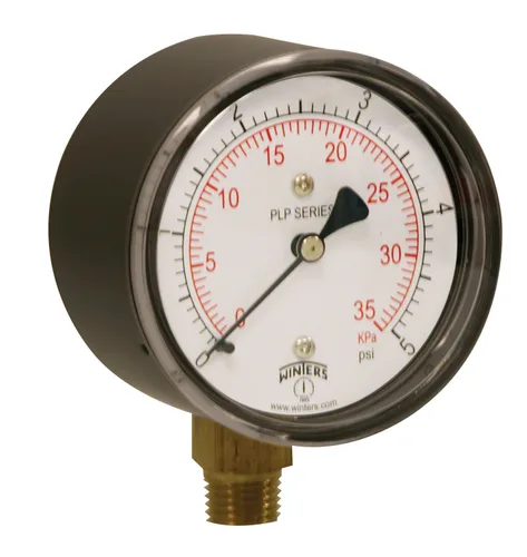Miniatura 10 de Winters, medidor de presión de acero inoxidable 304 Serie PFQ, con escala única y relleno de líquido, con interior de metal, 0-100 psi, visualizador