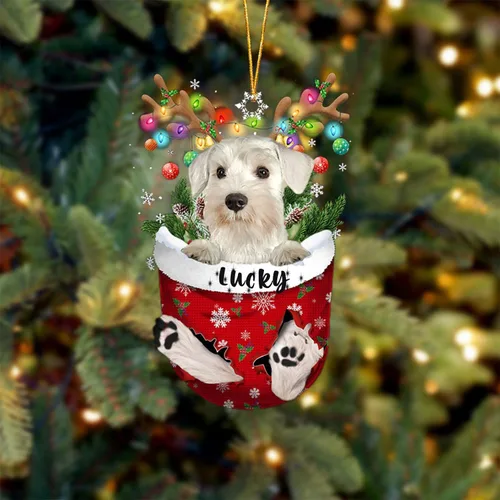Miniatura 74 de Adorno de Navidad personalizado para perro Airedale Terrier en bolsillo de nieve, adorno para árbol de Navidad, idea de regalo para amantes