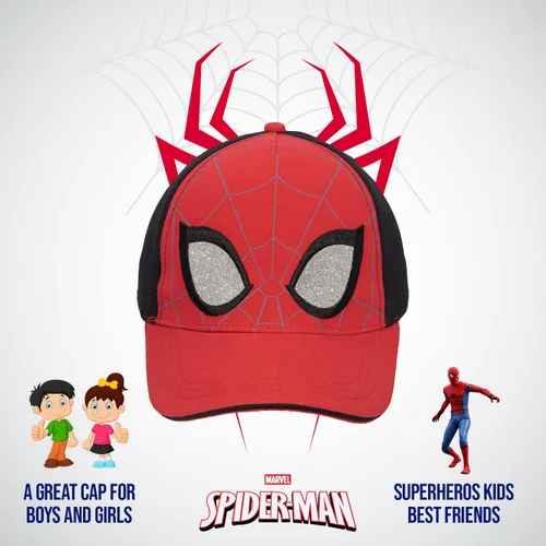 Miniatura 3 de Marvel Spiderman Hat for Boys, Breathable Spiderman Baseball Cap for Toddlers, Boys Ages 3-9