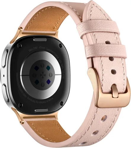 Miniatura 25 de Correa de cuero GEAK compatible con Samsung Galaxy Watch 7 de 40 mm, 44 mm, Galaxy Watch 6 5 4 de 40 mm, 44 mm, Galaxy Watch 6 Classic de 47 mm, 43