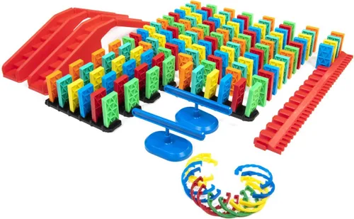 Miniatura 5 de Bulk Dominoes Kit de dominó cinético Juego de dominó, juguetes pequeños STEM STEAM, juegos familiares para niños, juguetes y juegos para niños