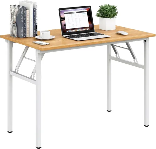 Miniatura 17 de Need AC5AW - Escritorio pequeño plegable, resistente y robusto para computadora, oficina en casa, dormitorios y espacios pequeños, no requiere Roble