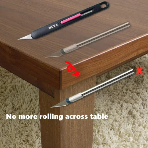 Miniatura 5 de Cuchillo de precisión para manualidades y hobby Nova, cortador de seguridad premium para recortar, deshebrar vinilo y arte, diseño plano innovador